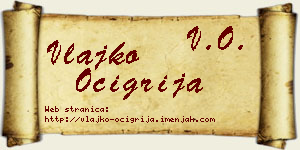 Vlajko Očigrija vizit kartica